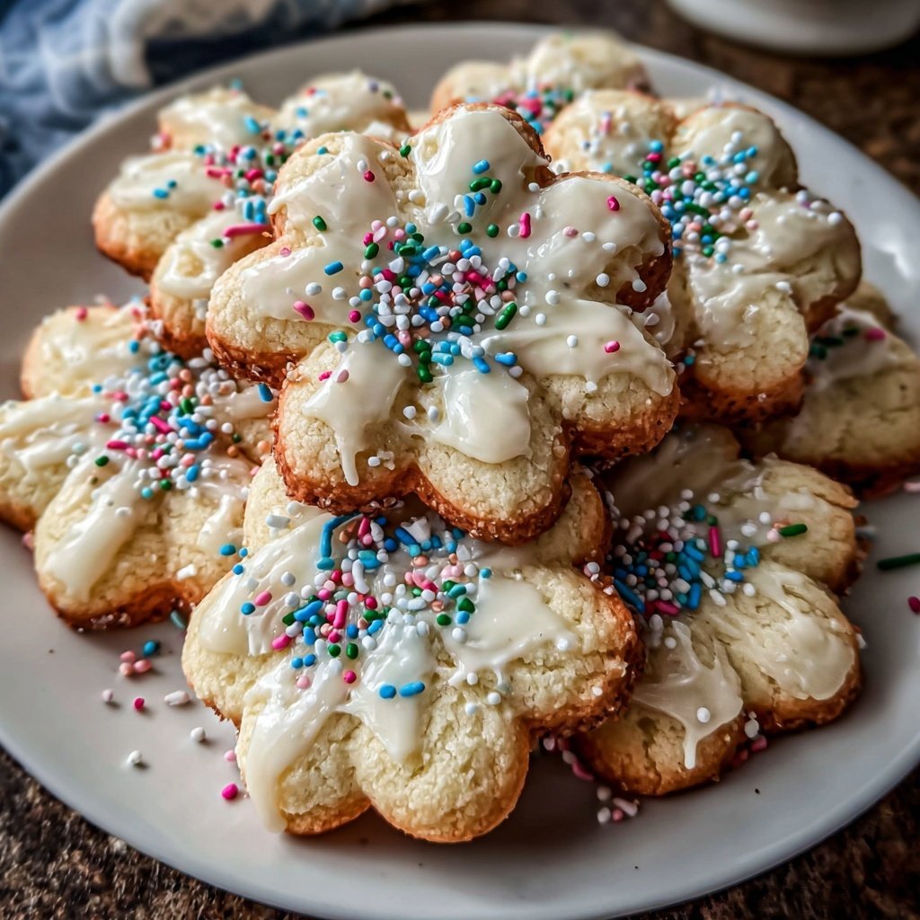 Spring Sugar Cookies With Lemon Glaze