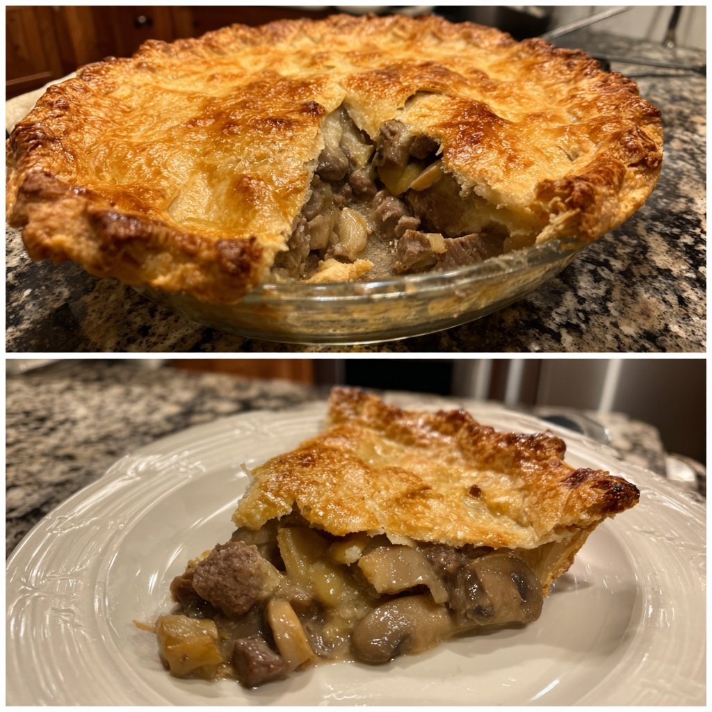 Comfort Food Beef and Mushroom Pot Pie