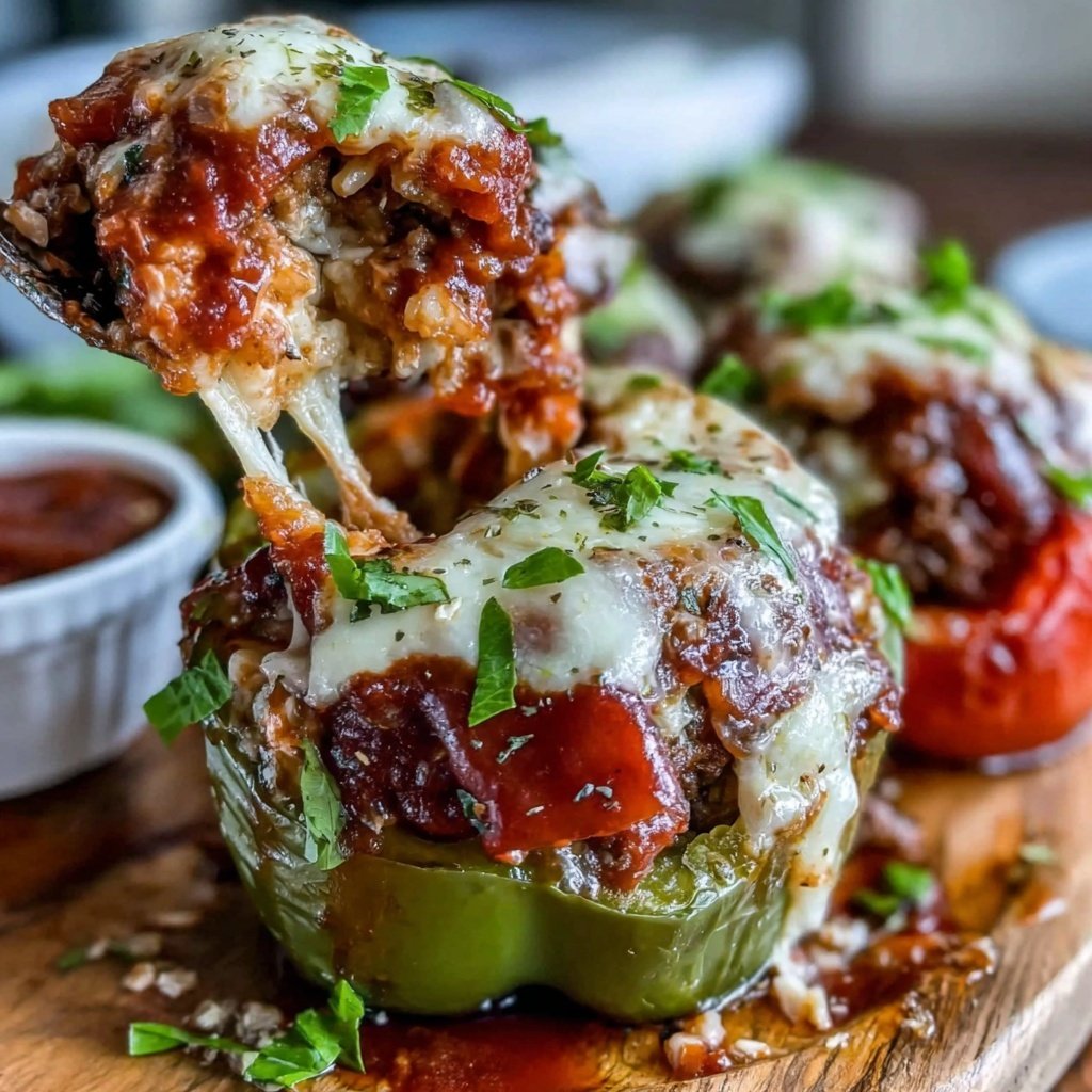Ground Beef And Rice Stuffed Peppers