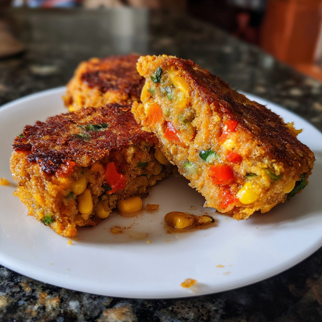 Baked Veggie Chickpea Cakes
