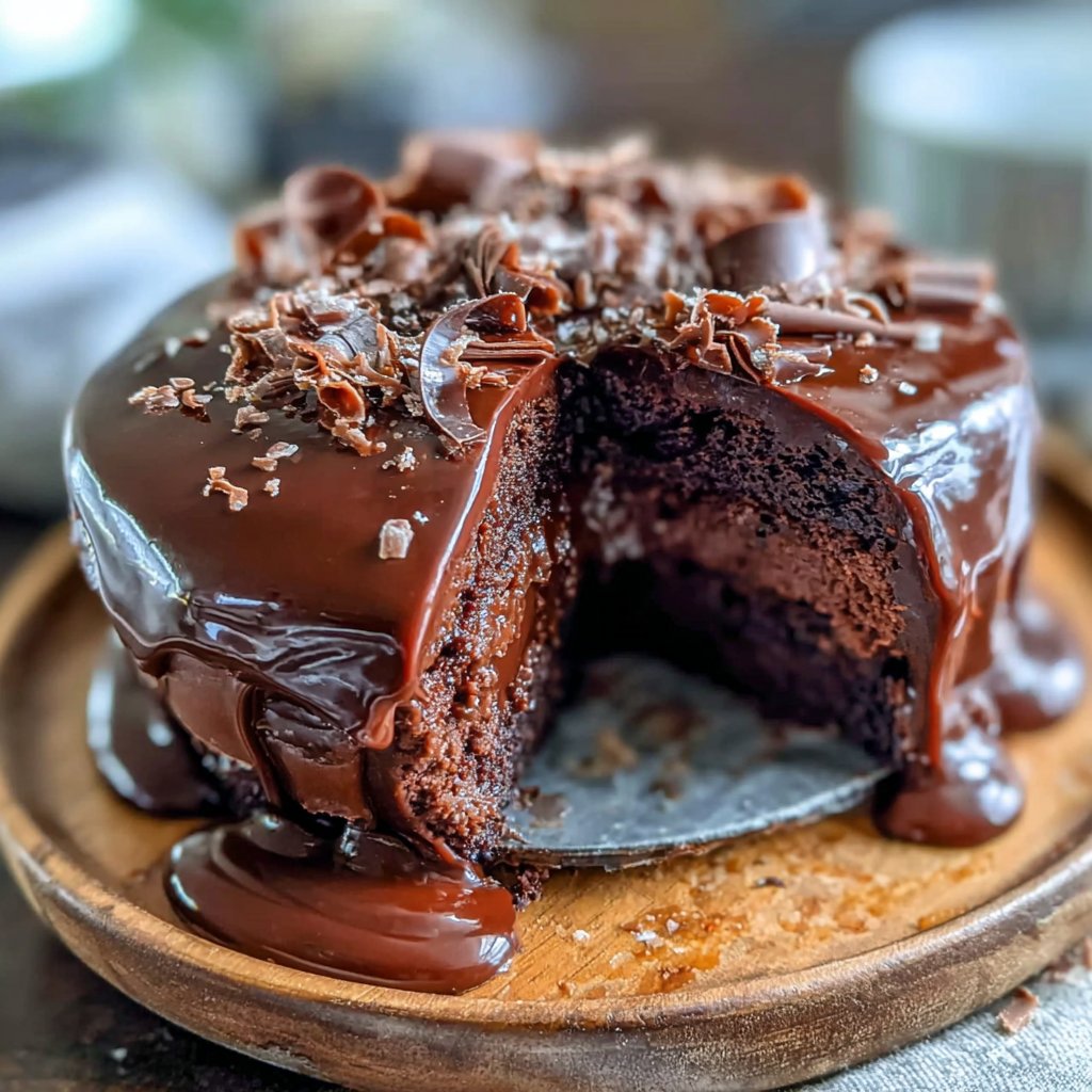 Chocolate Cake With Ganache Frosting