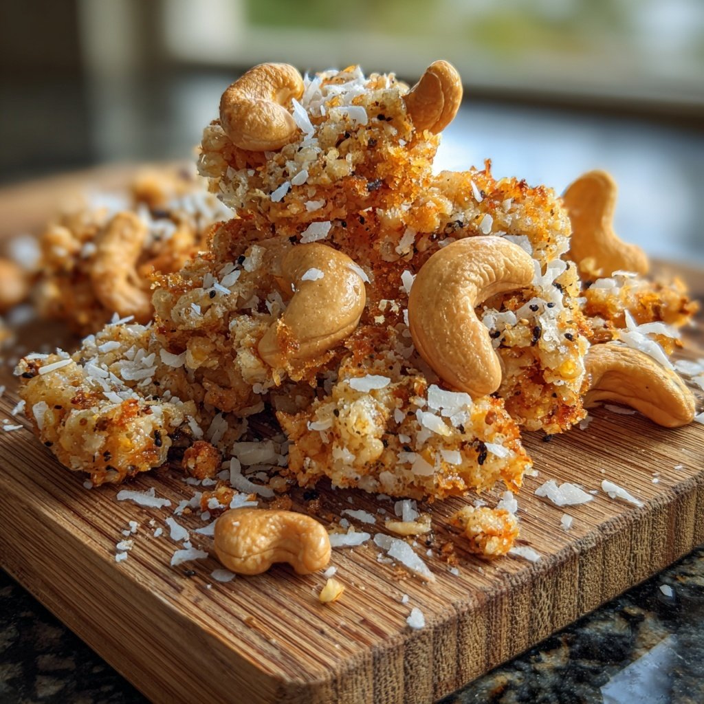 Healthy Cashew Coconut Snack Clusters