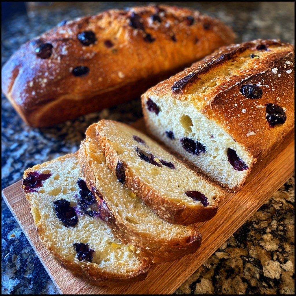 Blueberry Lemon Sourdough Bread No Yeast