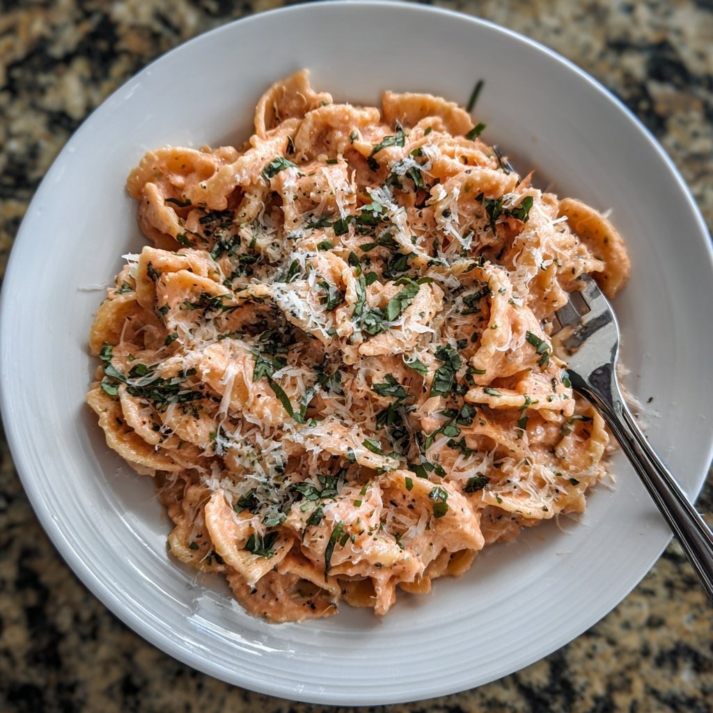 Rose Pasta with Creamy Pink Sauce