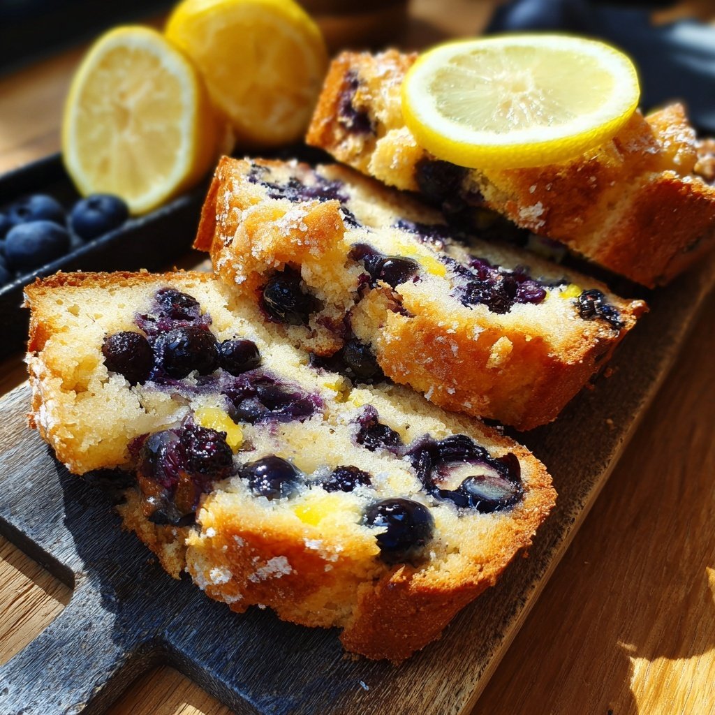 Blueberry Lemon Toasted Bread