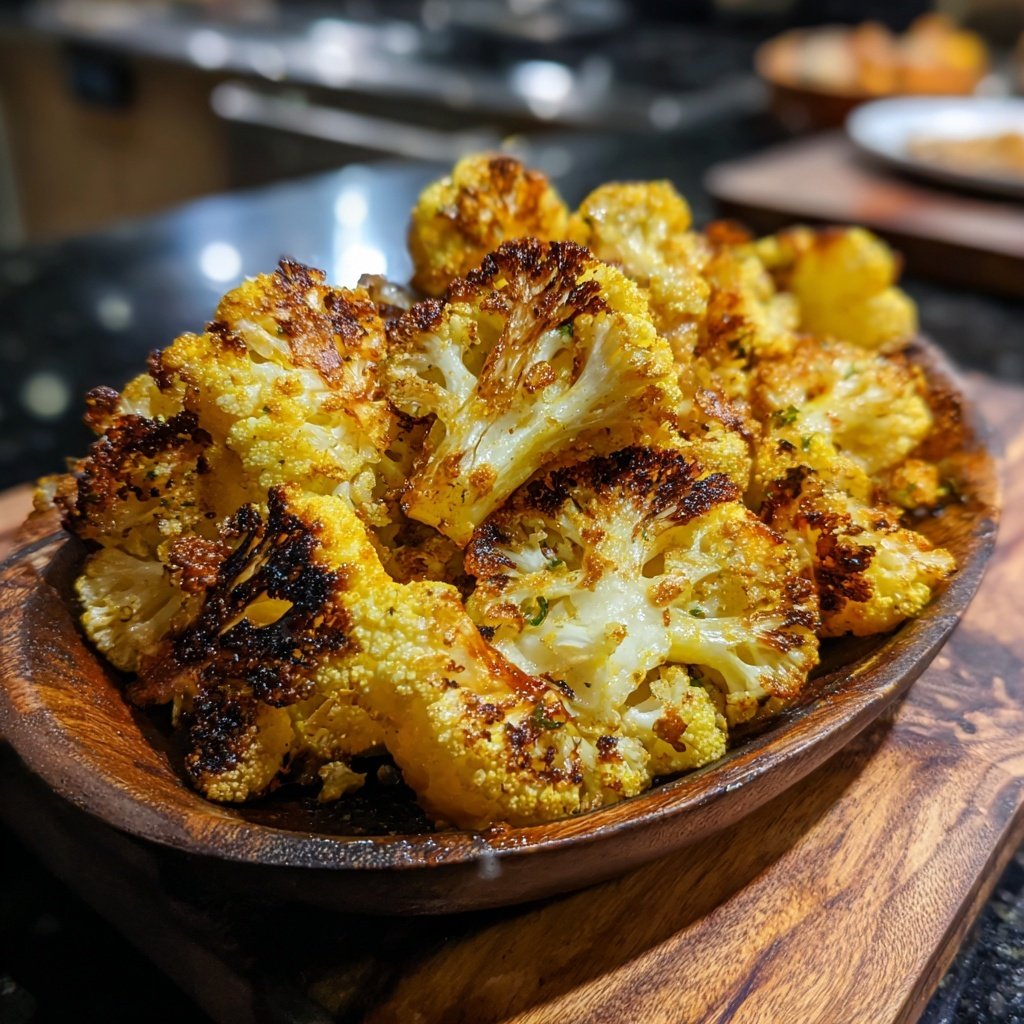 Roasted Cauliflower With Turmeric
