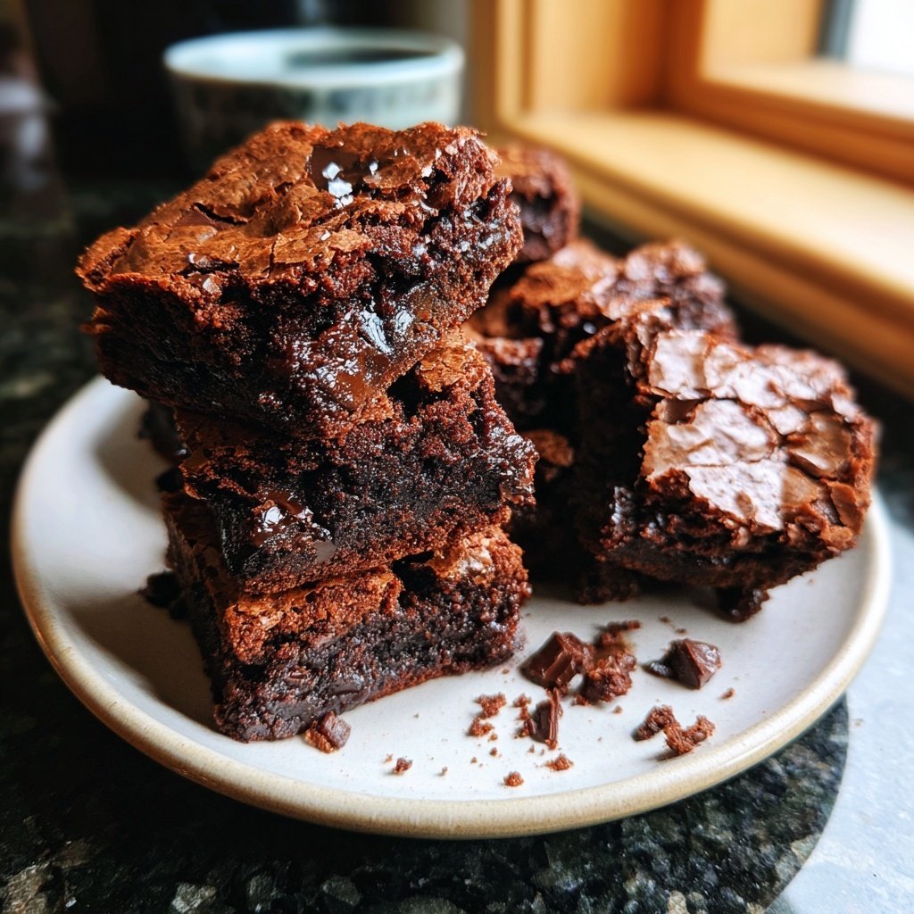 Chewy Brownies Using Sourdough Starter