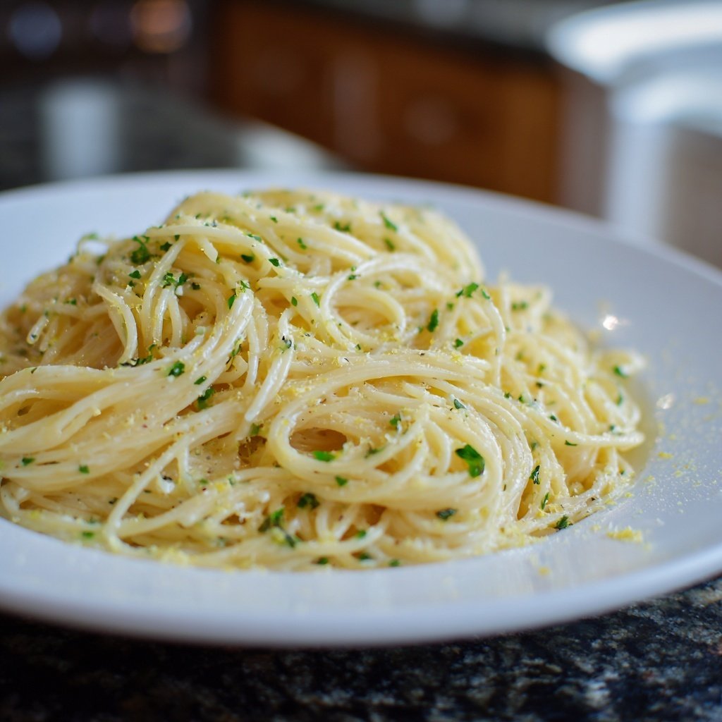 Angel Hair Pasta With Lemon Cream Sauce