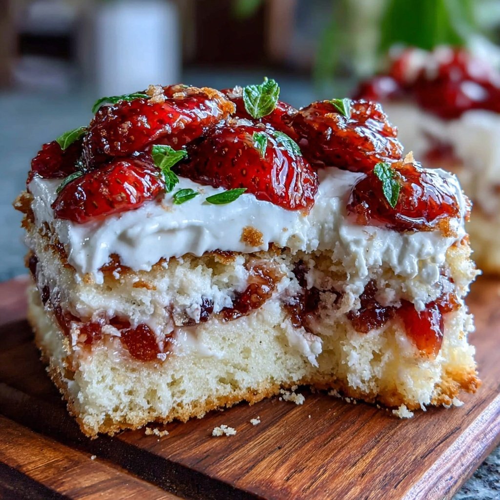 Strawberry Shortcake Sheet Cake