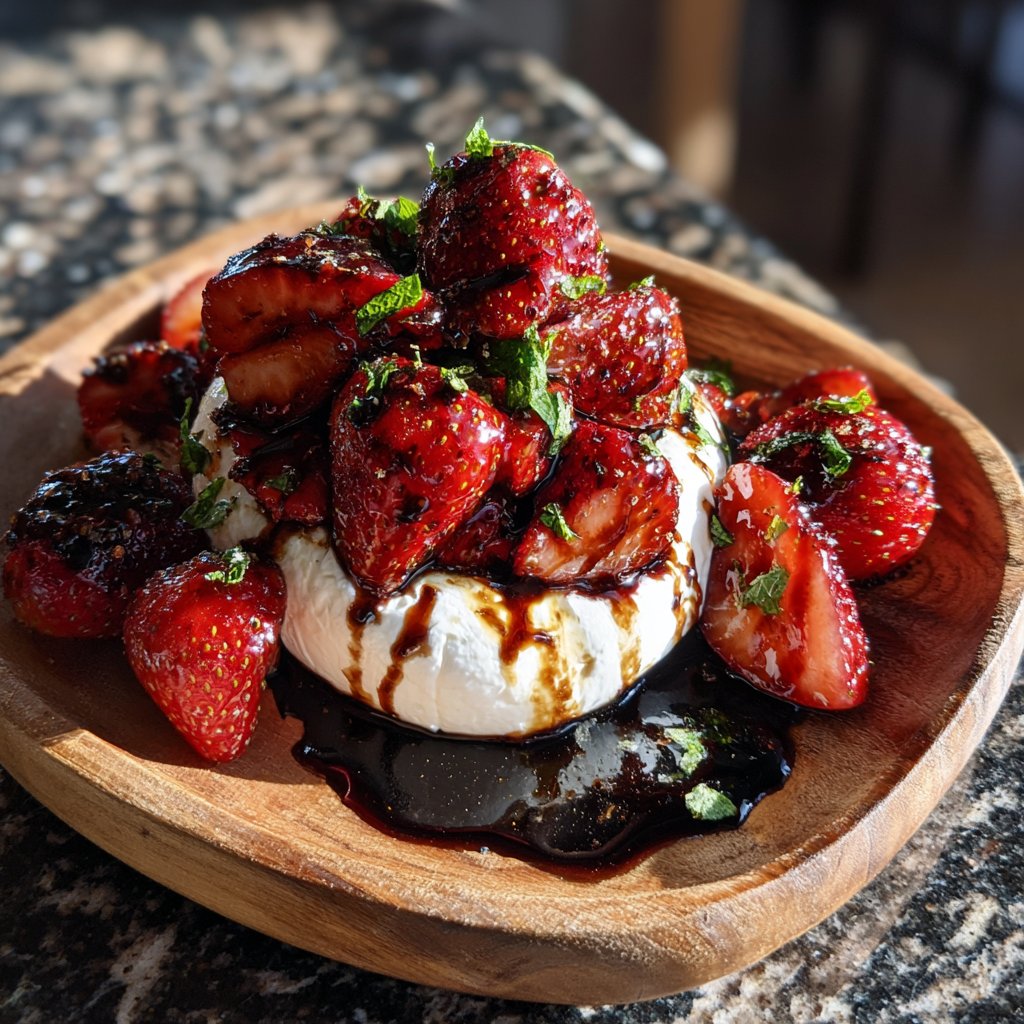 Roasted Strawberry Burrata Salad
