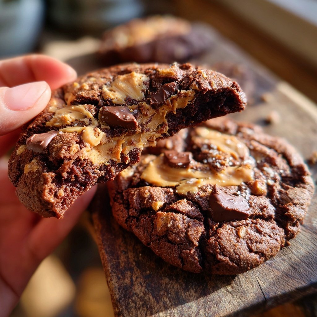 Brownie Mix Peanut Butter Cookies